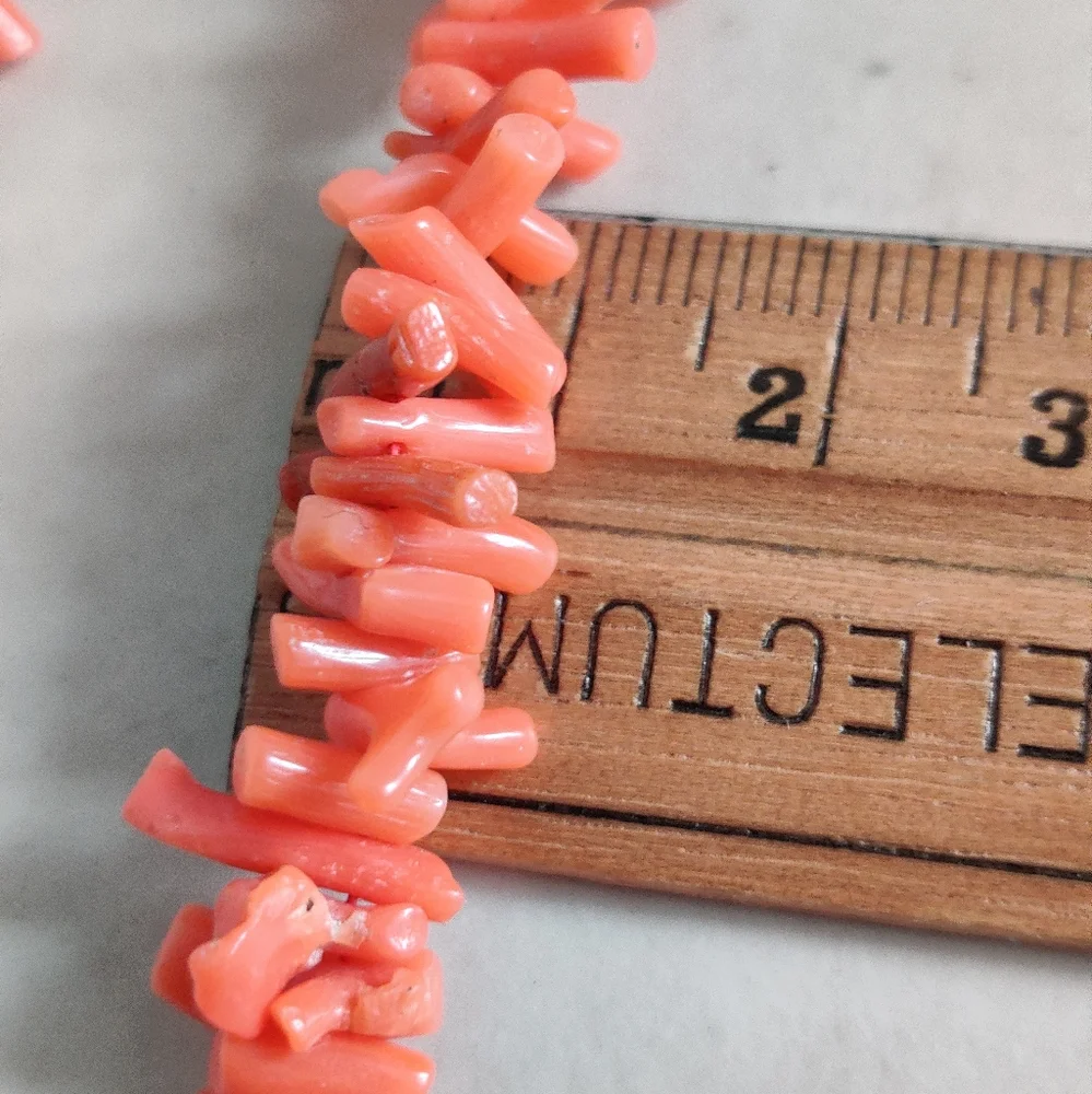 Genuine Undyed Coral Branch Necklace - Picture 11 of 16